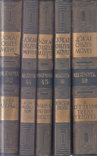 J�kai M�r - 5 db J�kai �sszes m�vei sorozat: A k�t Trenk + Nincsen �rd�g + Minden poklokon kereszt�l + A Damokosok + Sz�p Mikh�l (Reg�nyek 32., 44., 45., 56., 59.) - kritikai kiad�s