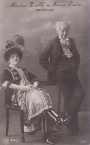 M�sz�ros Gizella �s Boross Endre (fot�k�peslap az 1800-as �vek v�g�r�l)