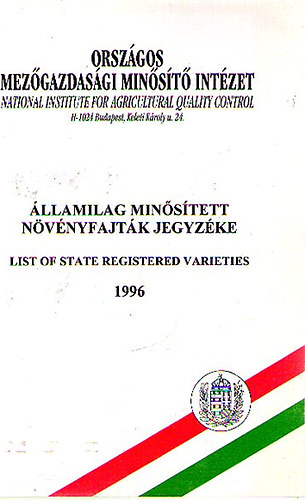 Államilag minősített növényfajták jegyzéke 1996
