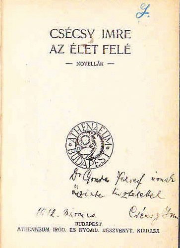 Modern knyvtr 126-135/Cscsy Imre-Az let fel (DEDIKLT)