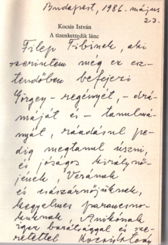 Kocsis Istvn - A tizenkettedik lnc-dediklt.