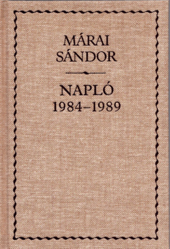 Márai Sándor - Napló (1984-1989)