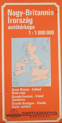 Nagy-Britannia, Írország autótérképe 1:1000000