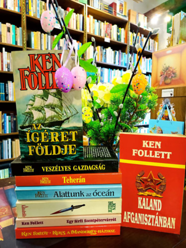 Ken Follett - Ken Follett könyvcsomag 8 darabos KÖNYVMENTŐ AJÁNLAT: Kulcs a Manderley-házhoz, Egy férfi Szentpétervárról, A katedrális, Alattunk az óceán, Teherán, Kaland Afganisztánban, Veszélyes gazdagság, Az ígéret földje
