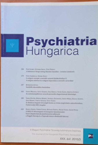 Tnyi Tams - Psychiatria Hungarica XXX. vf. 2015/3