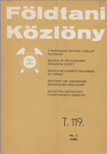 Hámor Géza (felelős szerk.) - Földtani Közlöny T.119. No. 3. (1989)