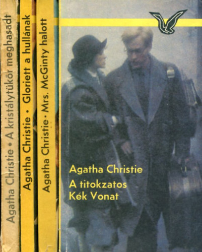 Agatha Christie - 4 db Agatha Christie k�tet: A krist�lyt�k�r meghasadt - Gloriett a hull�nak - Mrs McGinty halott - A titokzatos k�k vonat