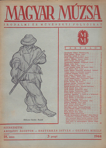 Magyar M�zsa - Irodalmi �s m�v�szeti foly�irat 1944. 18. sz�m