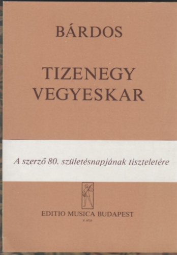 Brdos Lajos - Tizenegy vegyeskar