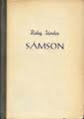 Szerz� Rideg S�ndor - S�mson - M�sodik kiad�s