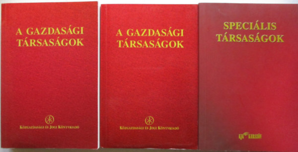 A gazdasgi trsasgok I-II. + Specilis trsasgok