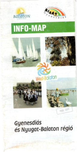 Gyenesdiás és Nyugat-Balaton régió térkép (1990-ese évekből)