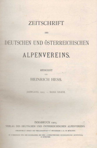 Heinrich Hess - Zeitschrift des deutschen und österreichischen alpenvereins 1905