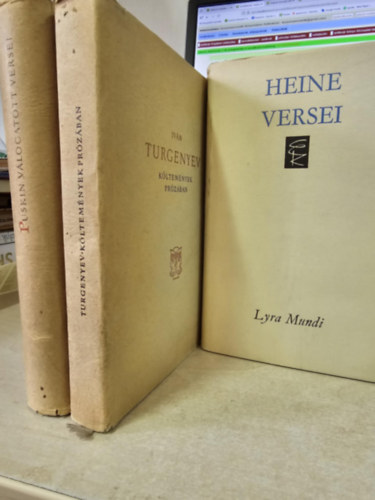 A.Sz. Puskin, Ivan Turgenyev, Heine Heinrich - 3db verses k�tet: Puskin v�logatott versei + Turgenyev k�ltem�nyek pr�z�ban + Heine versei