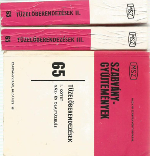 T�zel�berendez�sek I-III. (Szabv�nygy�jtem�nyek)