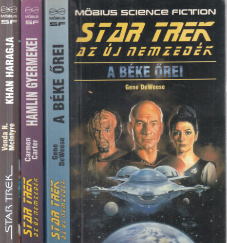 Gene DeWeese, Carmen Carter, Vonda N. McIntyre - 3 db Star Trek kötet (A béke őrei + Hamlin gyermekei + Khan haragja)