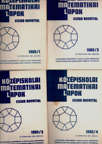 Fried Ervinn (szerk.) - Kzpiskolai matematikai lapok fizika rovattal (1989. 1-5. szm.)