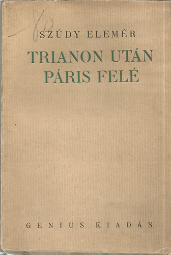 Sz�dy Elem�r - Trianon ut�n P�ris fel�