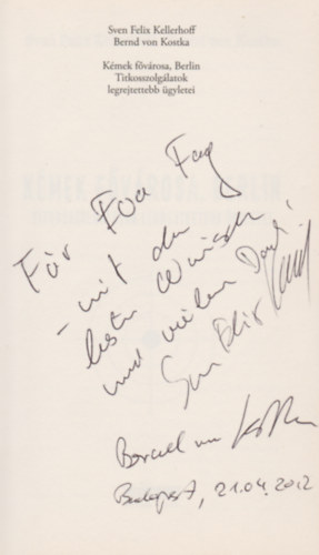 Kostka, Berndvon, Sven Felix Kellerhoff - K�mek f�v�rosa, Berlin