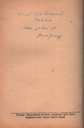 Simon J�zsef - Bakonyi vadvir�gok- K�ltem�nyek