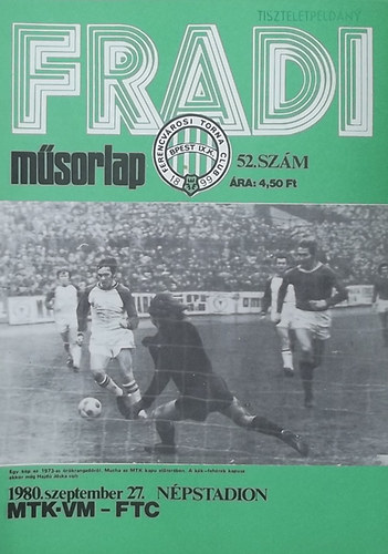 Nagy Bla (szerk.) - Fradi msorlap 52. szm