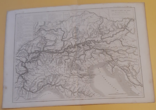 Dussieux, Louis-Etienne. - Carte de la Chaine des Alpes /Atlas général de géographie, physique, politique et historique. térkép/