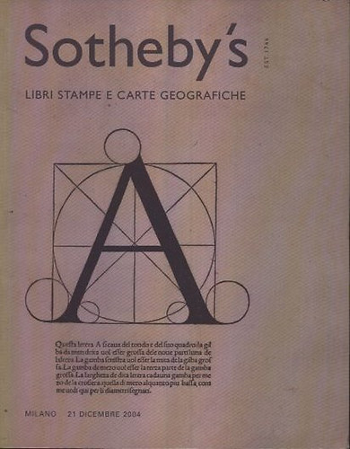 Sotheby's: Libri Stampe e Carte Geografiche (21. decembre 2004)