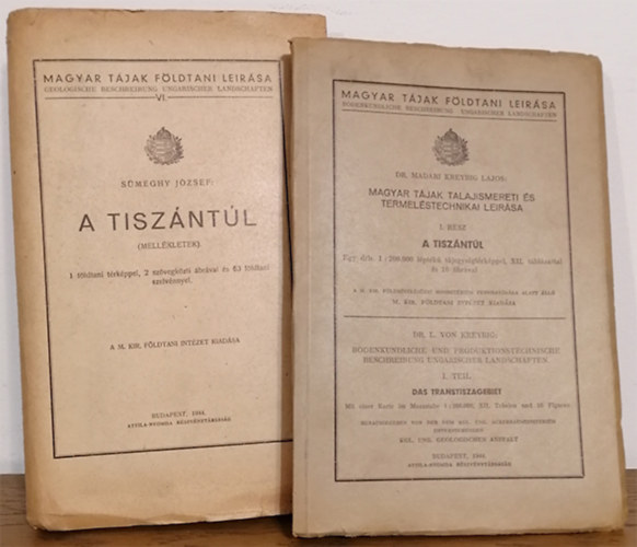Dr. Madari Kreybig Lajos - Magyar t�jak talajismereti �s termel�stechnikai leir�sa. I. A Tisz�nt�l