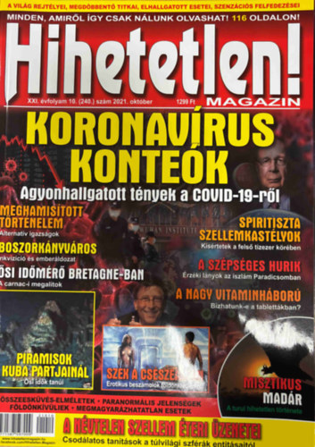Hihetetlen magazin XXI. �vfolyam 10. (240.) sz�m 2021. okt�ber