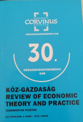 Trautmann Lszl (fszerk.) - Kzgazdasg- Tudomnyos fzetek XIV. vfolyam 2 szm 2019 jnius