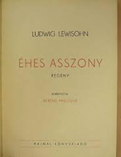 Ludwig Lewinsohn - �hes asszony