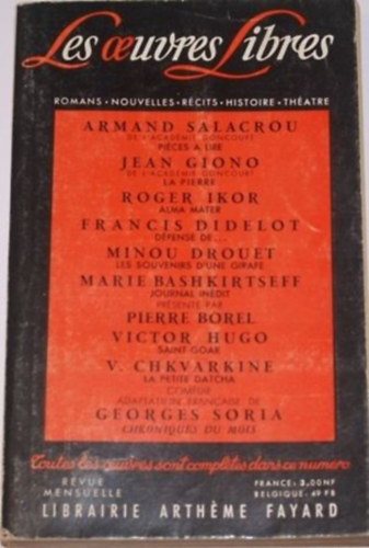 Armand Salacrou - Les oeuvres Libres Nr. 173
