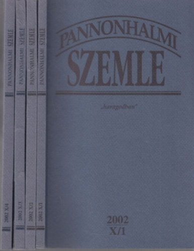 Sulyok Elemr (fszerk.) - Pannonhalmi Szemle 2002/1-4. (X., teljes vfolyam)- 4 db. lapszm