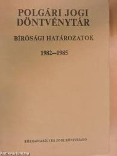 Polgri jogi dntvnytr - brsgi hatrozatok 1980-1981