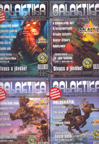 Burger István (főszerk.) - Galaktika XXX. évfolyam 2009/1., 4., 5., 8. számok (4 db)