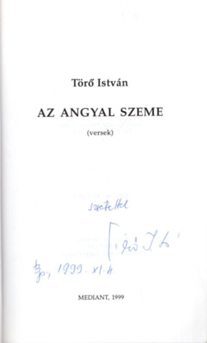T�r� Istv�n - Az angyal szeme- Dedik�lt
