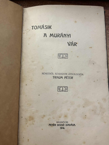 Tomsik Smuel - A murnyi vr