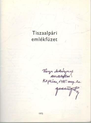 Fekete Jnos - Tiszaalpri emlkfzet- 900 ves