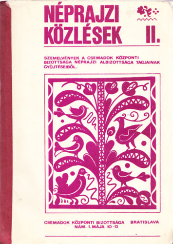 Mry Jzsefn (szerk.) - Nprajzi kzlsek II. (Szemelvnyek a Csemadok Kzponti Bizottsga Nprajzi Albizottsga tagjainak gyjtseibl)