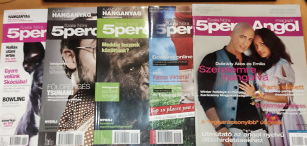 Szalai Nóra - 5 db 5 perc angol magazin, szórványszámok (lapszámok a terméklapon)