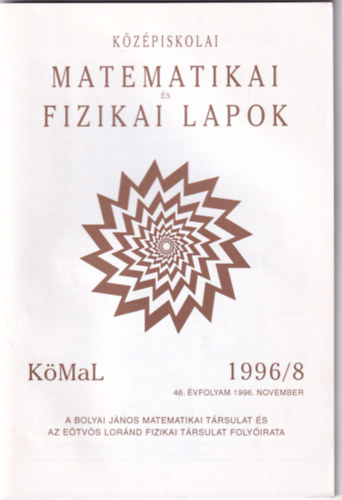 Olh Vera (fszerk.) - Kzpiskolai matematikai  s fizikai lapok 1996/8