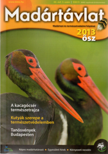 Ujhelyi Pter (szerk.) - Madrtvlat - Madrtani s termszetvdelmi folyirat (XX. vf. 3. szm - 2013/sz)