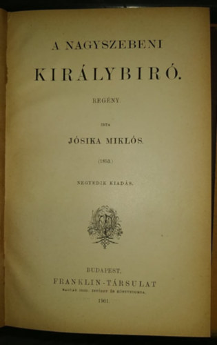 Jsika Mikls - A nagyszebeni kirlybr
