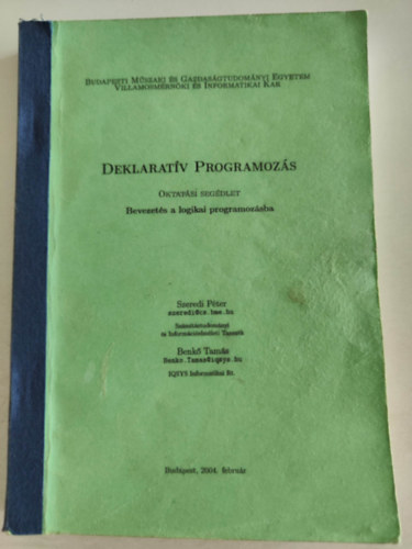 Szeredi Pter - Benk Tams - Deklaratv Programozs (Bevezets a logikai programozsba)