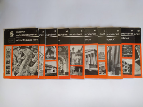 MAGYAR MŰVÉSZETTÖRTÉNET 1-10.: 1. A HONFOGLALÁS KORA 2. ROMÁNKOR 3. GÓTIKA 4. RENESZÁNSZ 5. BAROKK 6. KLASSZICIZMUS 7. ROMANTIKA-REALIZMUS 8. A SZÁZADFORDULÓ 9. KÉT VILÁGHÁBORÚ KÖZÖTT 10. A JELENKOR