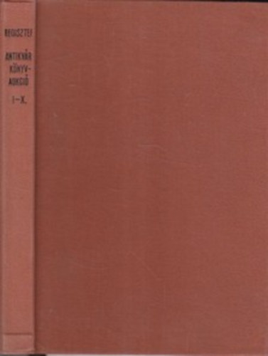 Hoffmann Ferenc - Antikvár könyvaukció I-X. regisztere