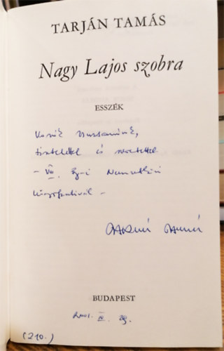 Tarjn Tams - Nagy Lajos szobra - esszk