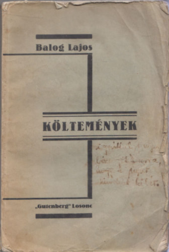Balog Lajos - K�ltem�nyek (dedik�lt?)