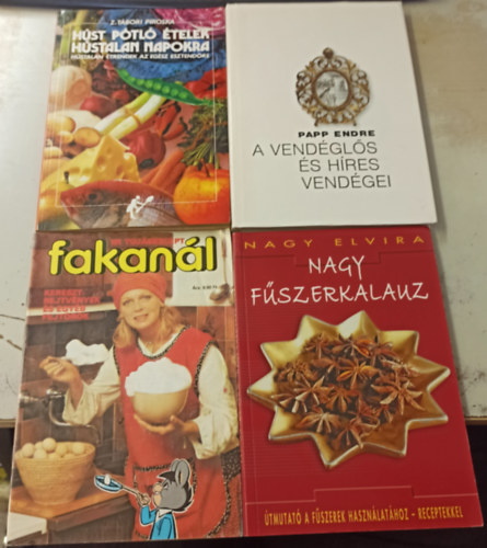 Z. Tbori Piroska, Papp Endre, Nagy Elvira - 4 db szakcs: Nagy fszerkalauz +A vendgls s hres vendgei +Hst ptl telek hstalan napokra +101 tojsrecept fakanl.