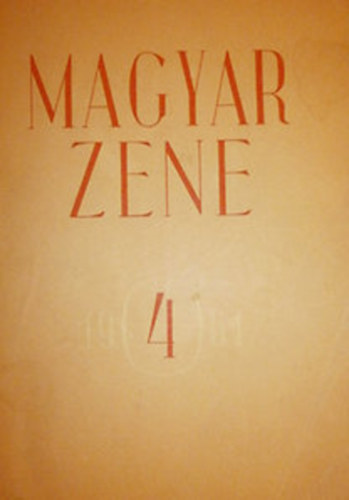 Szinna Undine - Magyar Zene 1978 Zenetudom�nyi Foly�irat XIX.�vf.4.sz�m